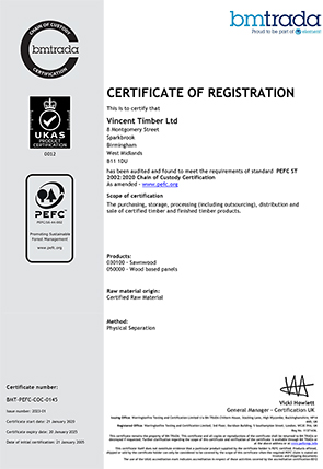 PEFC Certificate