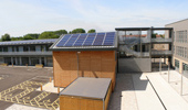 Filwood Green Business Park, Bristol. Thermowood VT4017 Horizontal cladding and louvre blades.