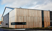 Regatta Headquarters. Cedar Cladding 17f x 194f VT3958. Cedar Panels made from ex 50 x 100, 50 x 75 + 25 x 100 Louvres upto 4.5mH x 3.6mW in size.