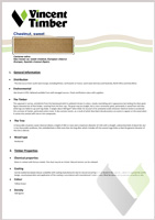 Sweet Chestnut Data Sheet